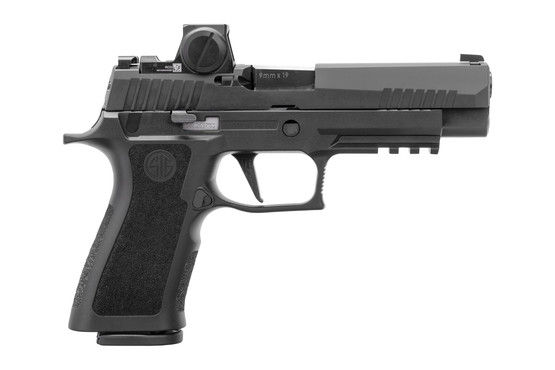 Sig P320 X Carry Pro 9mm pistol with Romeo-X, black.
